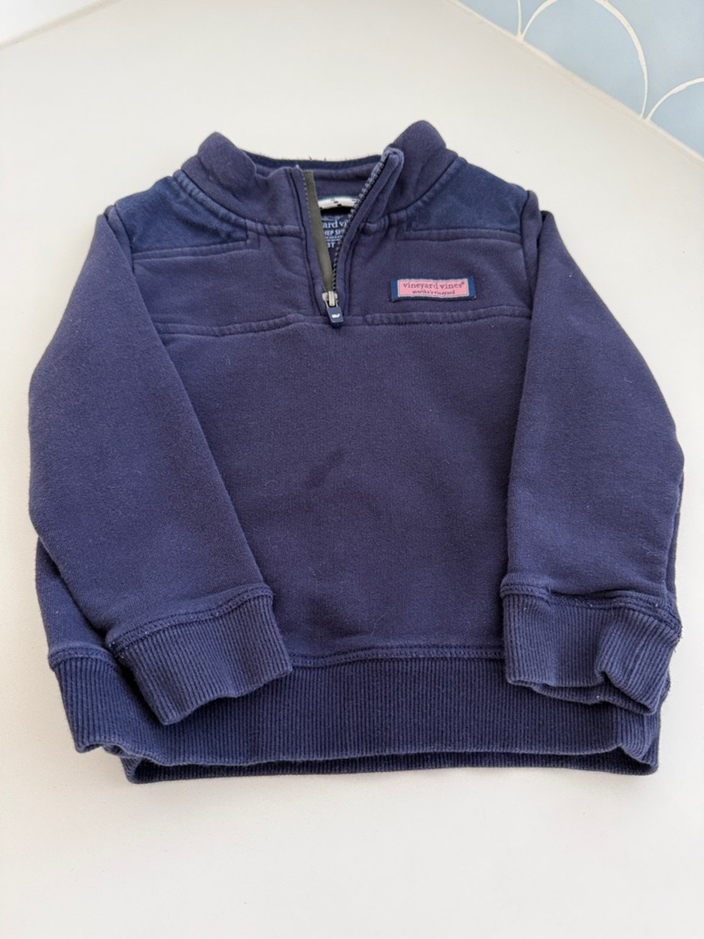 Vineyard Vines Kids Navy Half-Zip Fleece Pullover